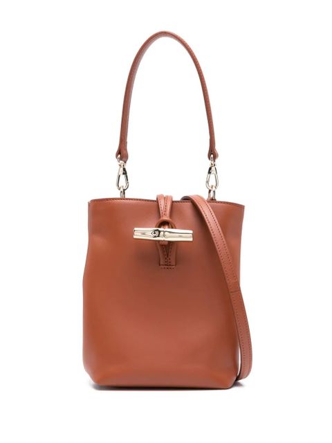 Longchamp mini Le Roseau bucket bag - Brown - zdjęcie produktu nr 1