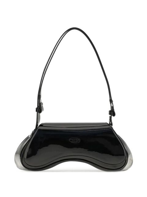 Diesel Play-Glossy patent-finish shoulder bag - Black - zdjęcie produktu nr 1