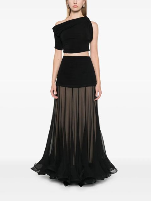 ZIMMERMANN Illustration maxi skirt - Black