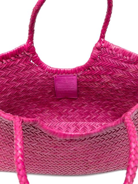 DRAGON DIFFUSION leather woven shoulder bag - Pink