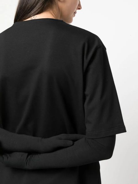 MANURÍ glove-sleeve T-shirt - Black