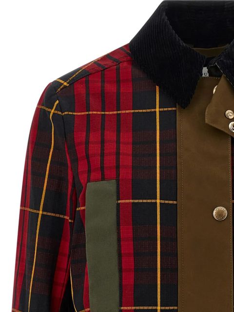 Alexander McQueen tartan patchwork jacket - Brown