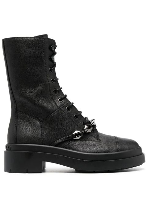 Jimmy Choo Nari grained-texture leather boots - Black - zdjęcie produktu nr 1