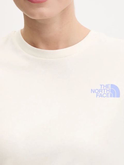 The North Face t-shirt bawełniany Tailgrid Infill damski kolor beżowy NF0A8C4W9731