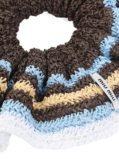 Miu Miu striped scrunchie - Brown - zdjęcie produktu nr 2