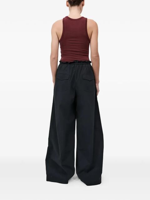 St. Agni Petit paperbag-waist drawstring trousers - Black