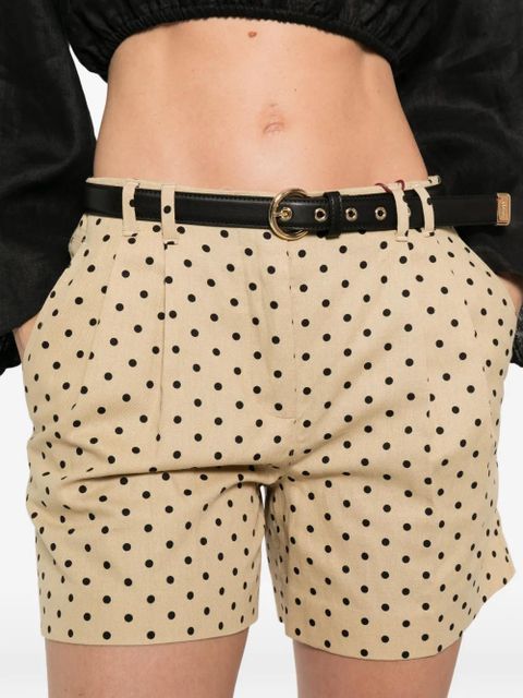 Max Mara polka-dot belted shorts - Neutrals