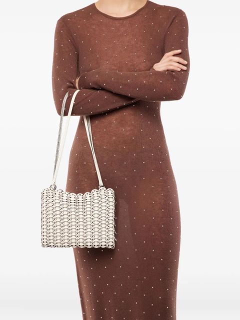 Rabanne 1969 chain-link leather shoulder bag - Grey - zdjęcie produktu nr 2