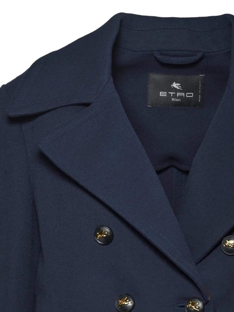 ETRO double-breasted notched-lapel jacket - Blue