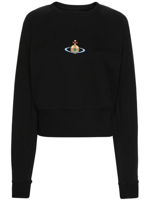 Vivienne Westwood Orb-logo-embroidery cotton sweatshirt - Black - zdjęcie produktu nr 1