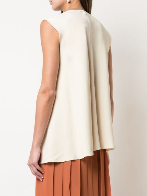 The Row sleeveless flared blouse - White