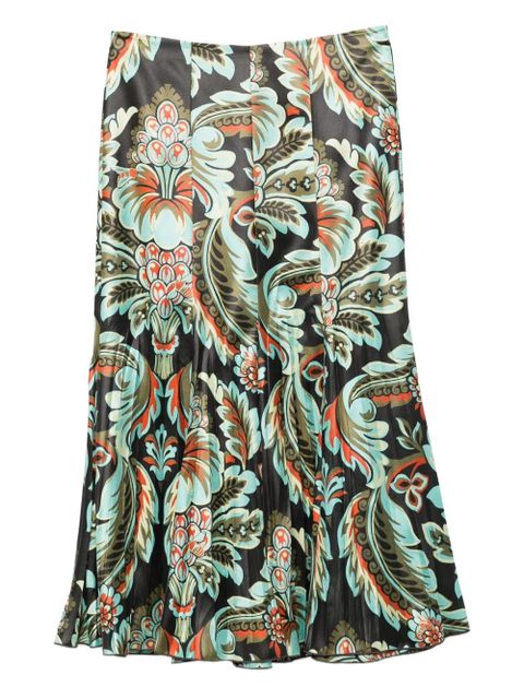 ETRO pleated floral-print skirt - Black - zdjęcie produktu nr 1