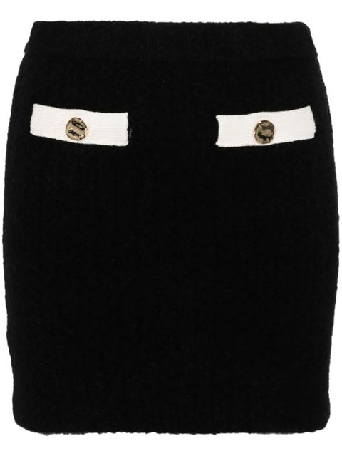 Self-Portrait knitted mini skirt - Black - zdjęcie produktu nr 1