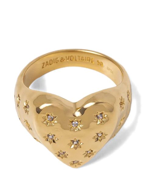 Zadig&Voltaire Heartbreaker crystal-embellished ring - Gold - zdjęcie produktu nr 1
