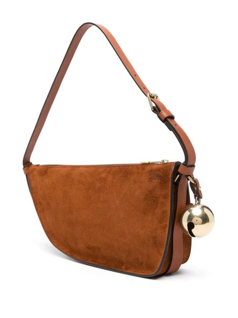 Burberry Shield Sling suede shoulder bag - Brown - zdjęcie produktu nr 2