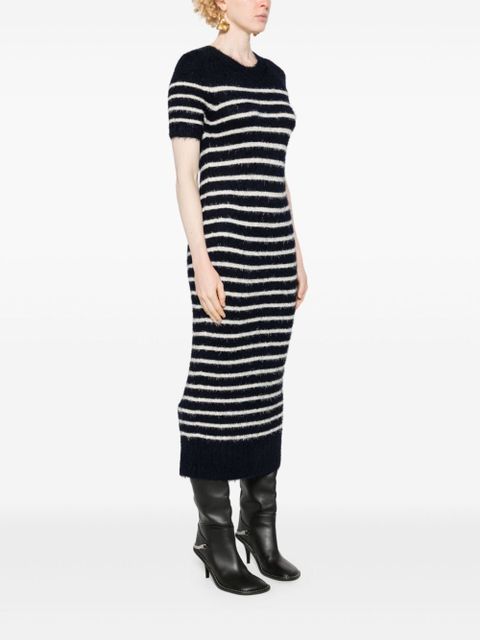KHAITE stripe-pattern knitted tube dress - Blue - zdjęcie produktu nr 2