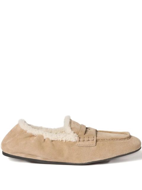 Miu Miu suedde loafers - Neutrals