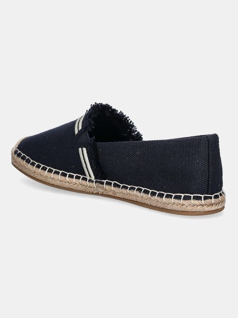 Tommy Hilfiger espadryle FRINGE CANVAS CLOSED ESPADRILLE kolor granatowy FW0FW08881