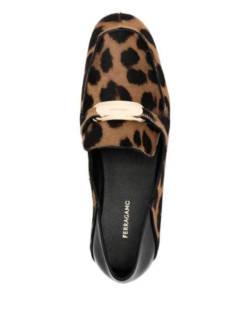 Ferragamo leather loafers - Brown