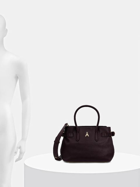 Patrizia Pepe torebka skórzana kolor fioletowy 8B0282 L162