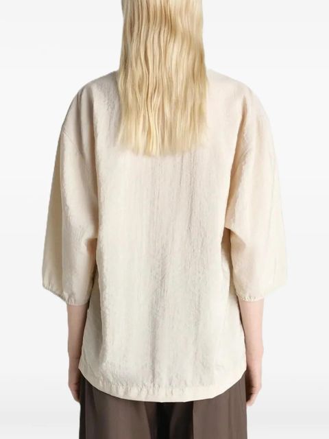 LEMAIRE collared-neckline T-shirt - Neutrals - zdjęcie produktu nr 2