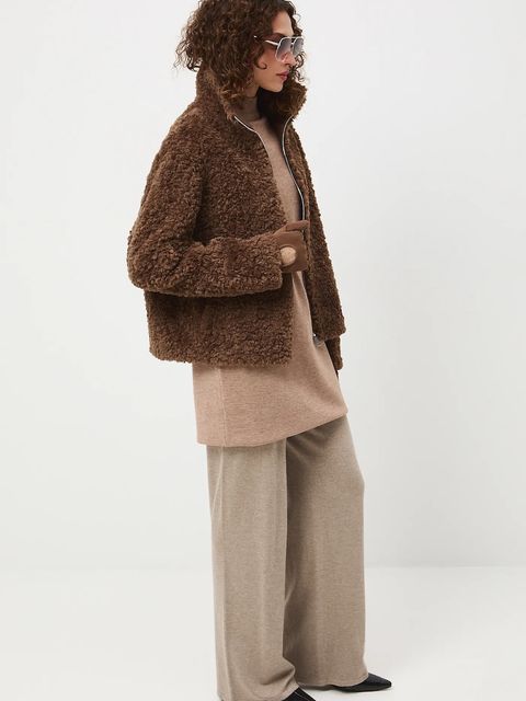 Medicine kurtka damska kolor brązowy przejściowa oversize - zdjęcie produktu nr 1