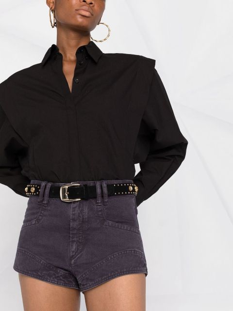 Isabel Marant Neidali denim shorts - Purple