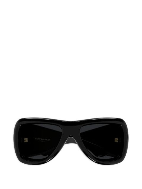 Saint Laurent Eyewear oversized wrapped sunglasses - Black - zdjęcie produktu nr 1