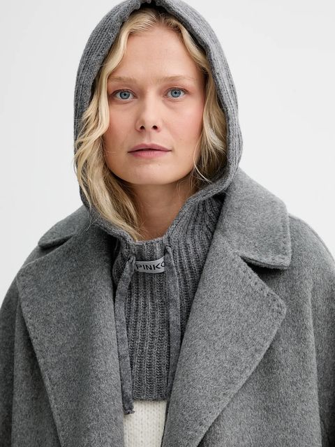 Pinko kominiarka wełniana kolor szary 104494 A2Z1