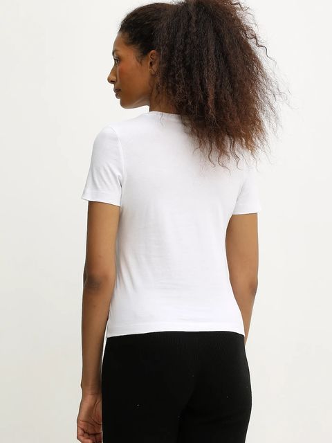 Guess t-shirt bawełniany CLELIA damski kolor biały V5BI10 I3Z14