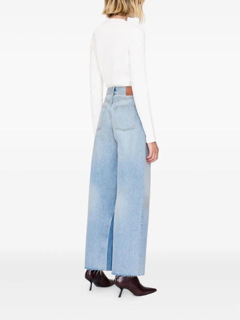 ANINE BING Alessia button-front ribbed top - White