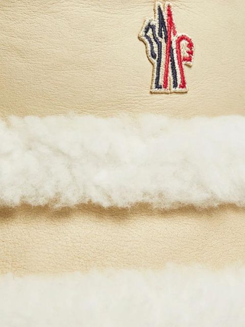 Moncler Grenoble shearling-trimmed bucket hat - Neutrals