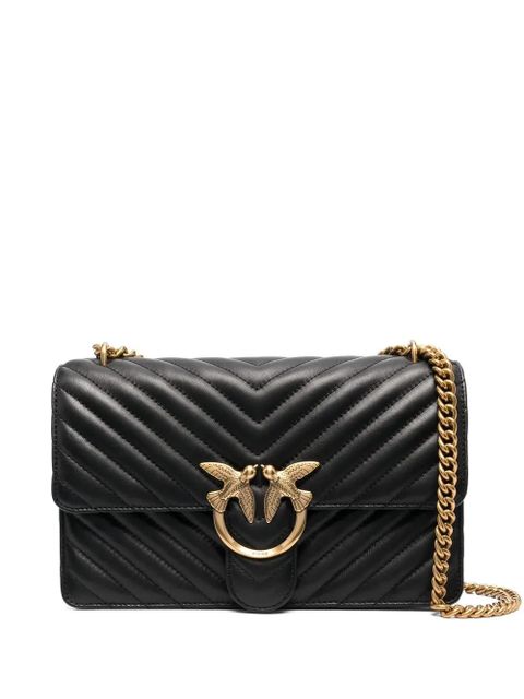 PINKO Classic Icon chevron-quilted Love-bag - Black - zdjęcie produktu nr 1