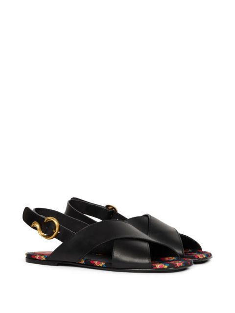 ETRO crossover leather sandals - Black - zdjęcie produktu nr 2