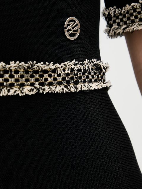 Karl Lagerfeld sukienka kolor czarny mini rozkloszowana A4W13024