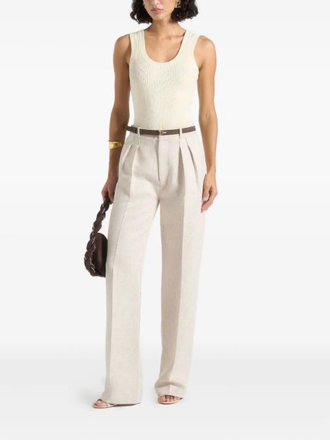 Manière De Voir Julie twin-pleat tailored trousers - Neutrals