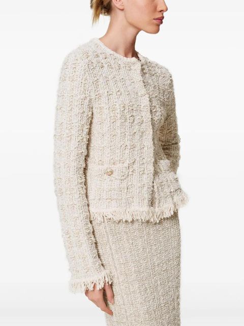 TWINSET tweed lurex jacket - Neutrals - zdjęcie produktu nr 2