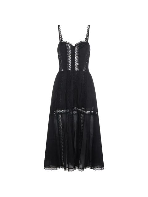 Charo Ruiz Ibiza Dafelle lace trim midi dress - Black - zdjęcie produktu nr 1