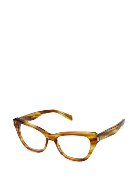 Saint Laurent cat-eye frame glasses - Brown