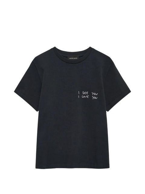 ANINE BING Shelley graphic T-shirt - Black - zdjęcie produktu nr 1