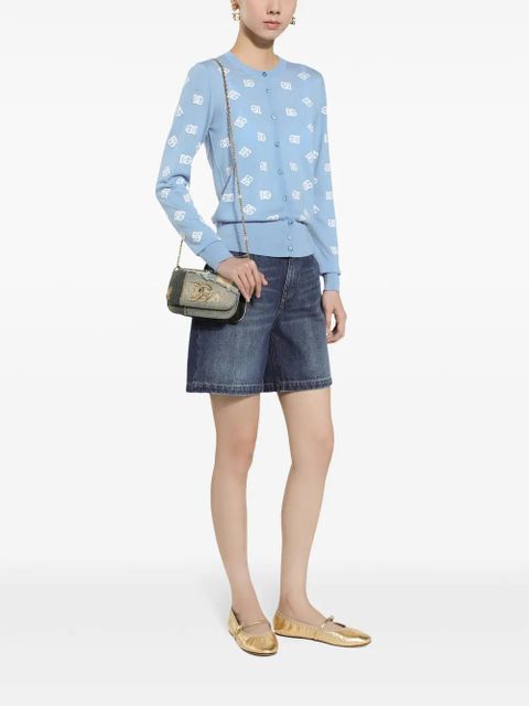 Dolce & Gabbana DNA logo print cardigan - Blue