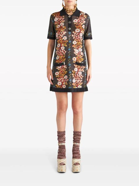 ETRO floral-jacquard knit dress - Black - zdjęcie produktu nr 2