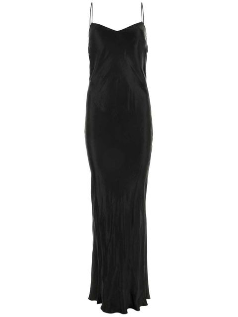 Saint Laurent cowl-effect silk slip dress - Black - zdjęcie produktu nr 1