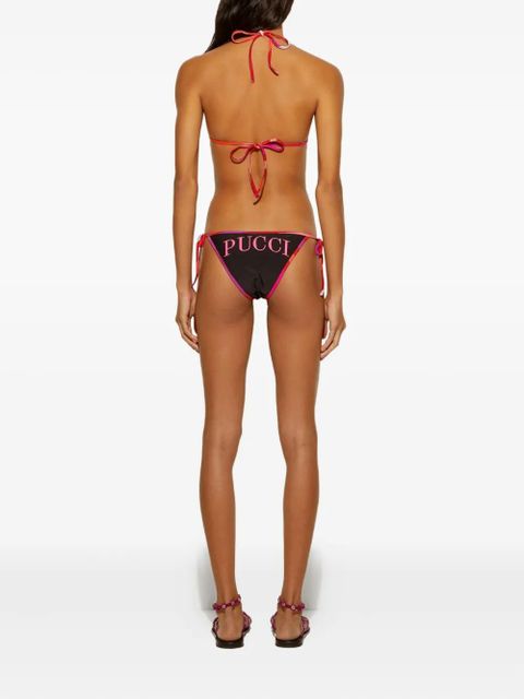 PUCCI embroidered bikini brief - Black