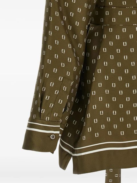 Max Mara printed belted shirt - Green