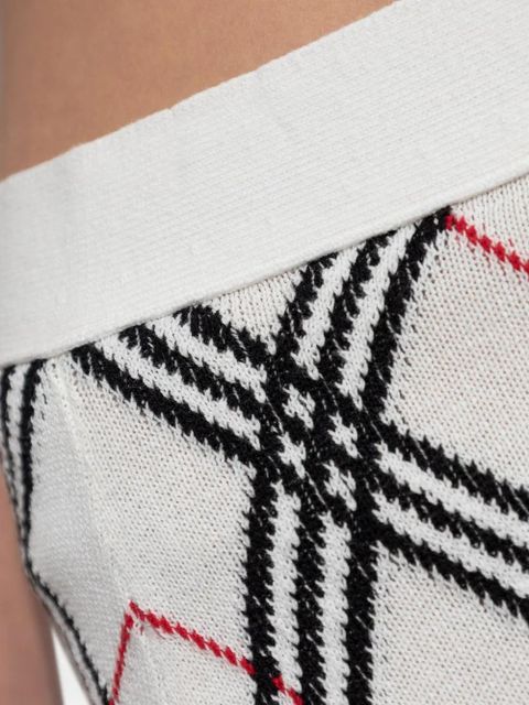 Burberry argyle-pattern skirt - White