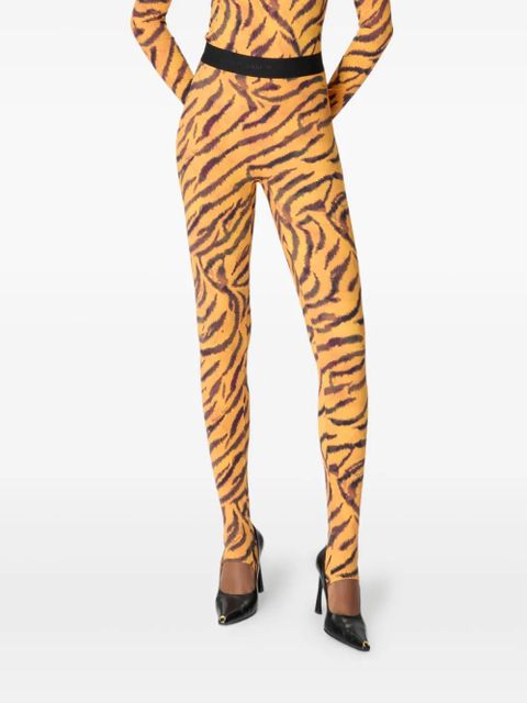 Marine Serre tiger-print leggings - Orange - zdjęcie produktu nr 2