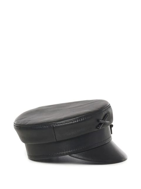 Ruslan Baginskiy leather cross-detail hat - Black