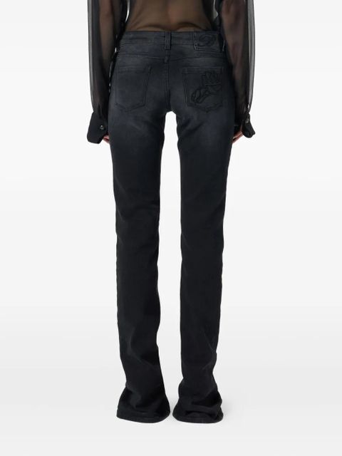 Blumarine logo-patch jeans - Black - zdjęcie produktu nr 2