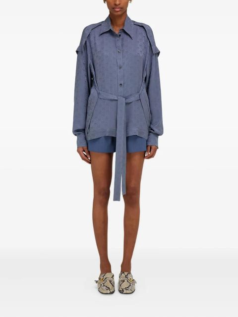 Ferragamo Ferragamo monogram shirt - Blue